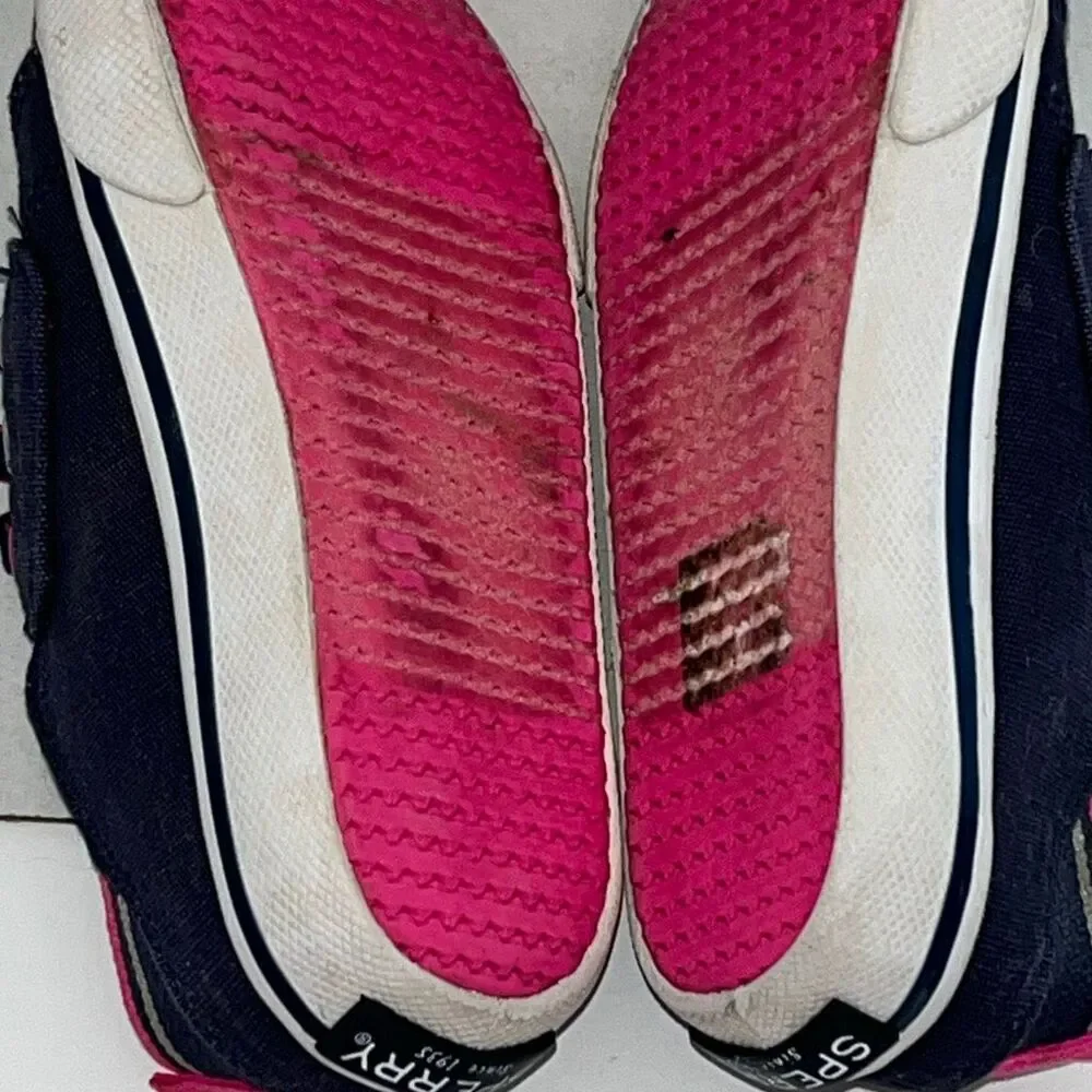 Sperry Kids' Navy‎ Blue Hy-Port Jr Top Sider Lace Canvas Sneaker Shoes Size 8M